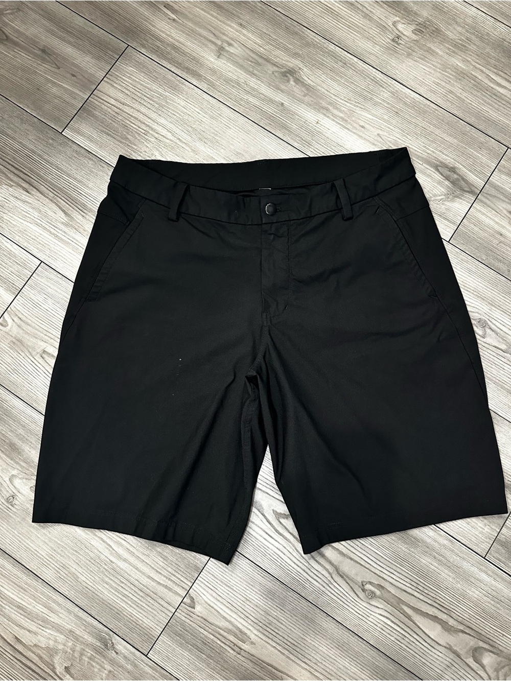 lululemon athletica Black Flat-Front Performance Shorts